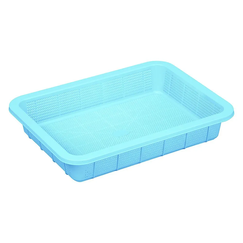 65-3870-50 Dragonfly Assist Antimicrobial Square Bottle (PP) Shallow Type 1 Blue