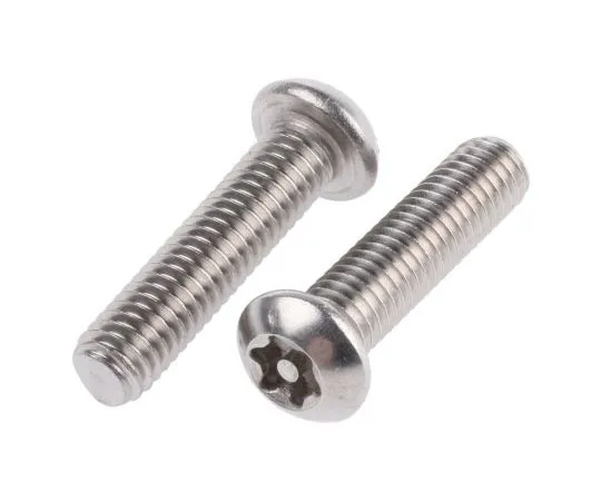 63-7642-45 Plain Button Stainless Steel Tamper Proof Security Screw, M6 x 25mm 621-2732