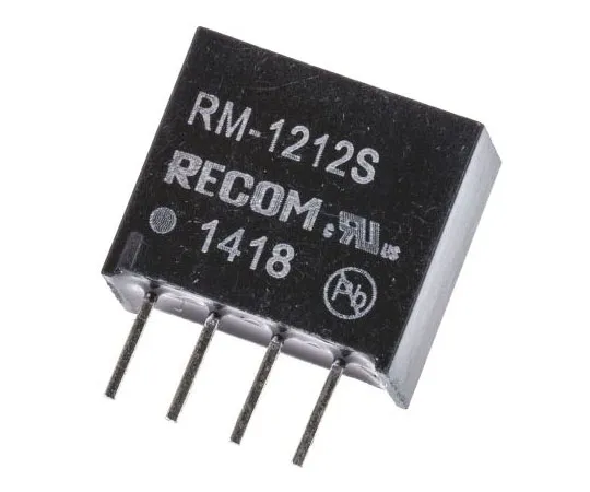 63-7673-05 Recom RM 0.25W Isolated DC-DC Converter Through Hole, Voltage in 10.8 → 13.2 V dc, Voltage out 12V dc RM-1212S