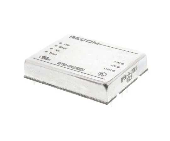 63-7568-73 Recom RP30 EW 30W Isolated DC-DC Converter Through Hole, Voltage in 10 → 40 V dc, Voltage out ±15V dc RP30-2415DEW