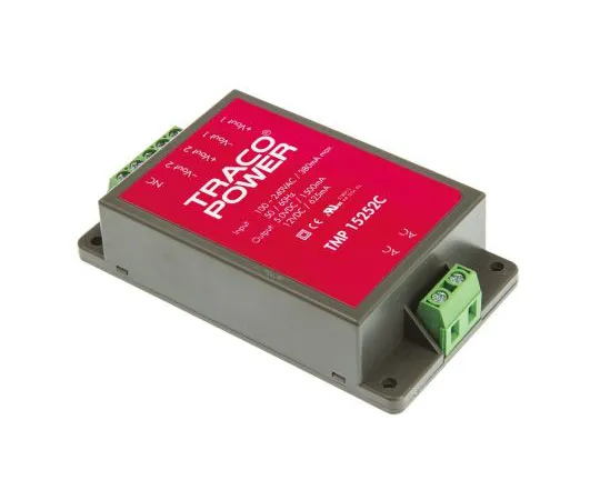 63-7654-74 TRACOPOWER 15W Dual Output Embedded Switch Mode Power Supply SMPS, 1.5 A, 625 mA, 5/12V dc Encapsulated TMP 15252C