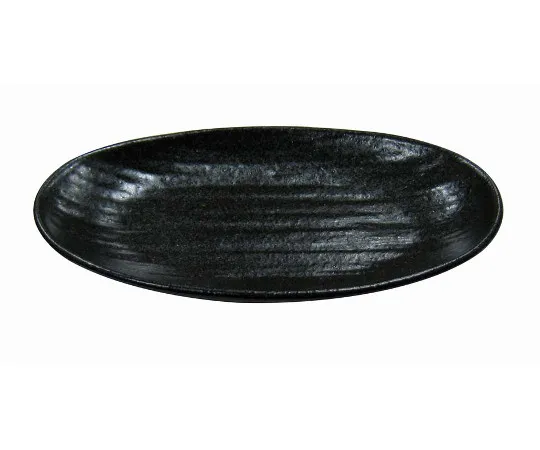 63-7197-58 Tenmoku iron sand oval plate 7.5 cm (238 x 138) 8180260