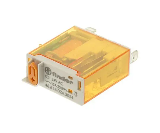 63-7615-82 Finder46 Series SPDT Non-Latching Relay PCB Mount, 24V ac Coil, 16A 46.61.8.024.0054