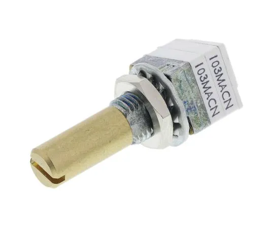 63-7593-99 Vishay 2 Gang Rotary Conductive Plastic Potentiometer with a 6 mm Dia. Shaft, 10kΩ, ±20%, 0.05W, Linear P9A2R100FISX1103MA