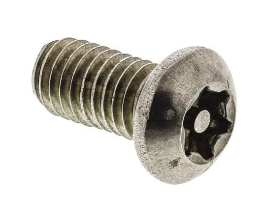 63-7642-41 Plain Button Stainless Steel Tamper Proof Security Screw, M6 x 12mm 621-2697