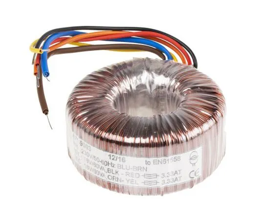 63-7670-80 2 Output Toroidal Transformer, 120VA, 2 x 18V ac 671-9003