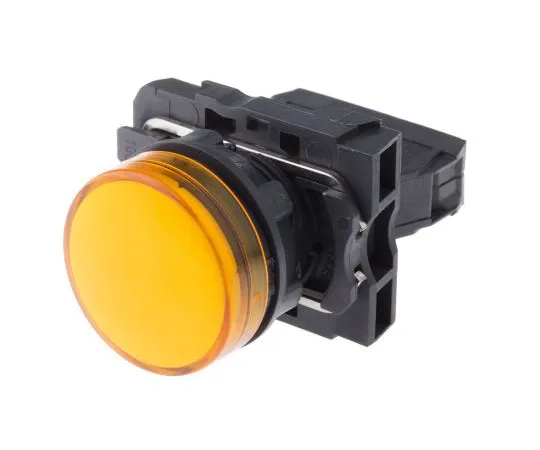 63-7632-95 Schneider Electric Harmony XB5 Orange LED Pilot Light, 22mm Cutout, IP66, IP67, 24 V ac/dc XB5AVB5