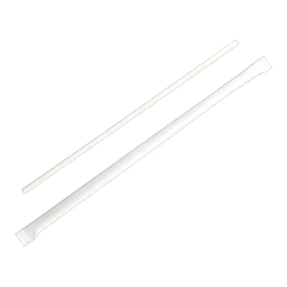 64-4189-86 Paper Straw Straight White Bag Included (500 Pieces)