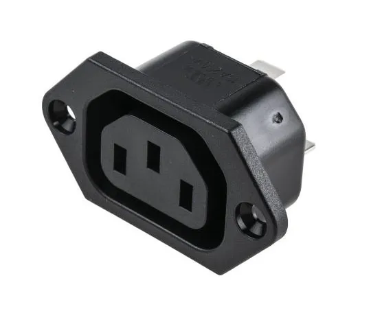 63-7620-50 Schurter C13 Panel Mount IEC Plug Socket, 15A, 250 V ac 6600.33