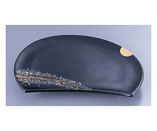62-6843-10 AZ42-2 Black Glazed Flower Bubble Semicircular Dish