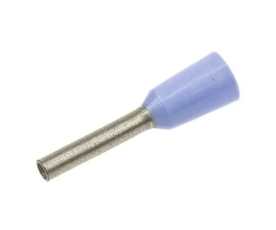 63-7695-44 JST FTR Series Insulated Crimp Bootlace Ferrule, 8mm Pin Length, 1.2mm Pin Diameter, 0.75mm² Wire Size, Blue FTR0.75-8