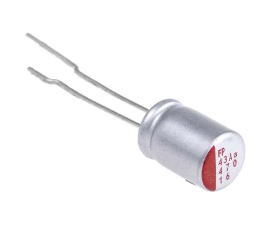 63-7746-27　Nichicon 47μF 16V dc Aluminium Polymer Capacitor, Through Hole 6.3 (Dia.) x 10mm +105°C 6.3mm 2.5mm　RNS1C470MDS1JX