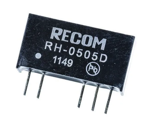 63-7672-44 Recom RH 1W Isolated DC-DC Converter Through Hole, Voltage in 4.5 → 5.5 V dc, Voltage out ±5V dc RH-0505D