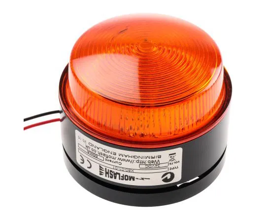 63-7675-06 Xenon, Flashing Beacon X 80 Series, Amber, Surface Mount, 24 V dc X80-01-01