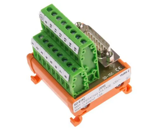 63-7657-06 RS PRO, 15 Pole D-sub Connector, Male Interface Module, DIN Rail Mount 665-9709