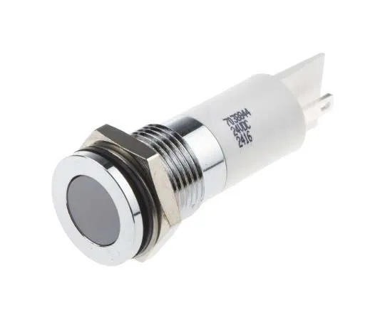 63-7717-66 RS PRO White Indicator, 24 V dc, 14mm Mounting Hole Size, Solder Tab Termination, IP67 703-8844
