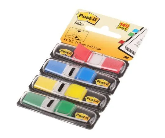 63-7564-20 Post-It Assorted Sticky Note, 35 Notes per Pad, 43.1mm x 11.9mm 683-4