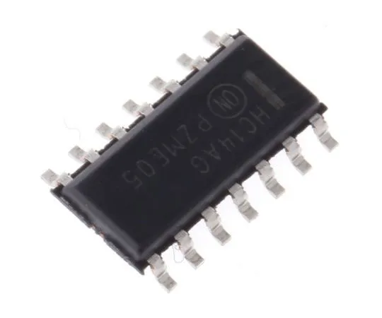 63-7697-43 ON Semiconductor MC74HC14ADR2G, Hex Schmitt Trigger Inverter, 14-Pin SOIC MC74HC14ADR2G
