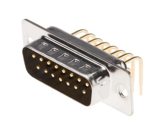 63-7612-57 RS 15 Way Right Angle Through Hole PCB D-sub Connector Plug, 2.77mm Pitch 528-3660