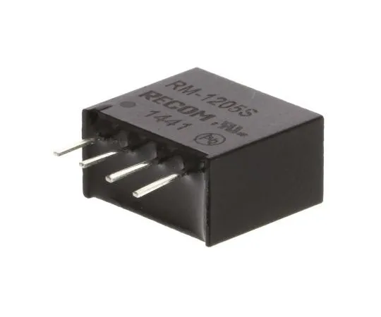 63-7673-02 Recom RM 0.25W Isolated DC-DC Converter Through Hole, Voltage in 10.8 → 13.2 V dc, Voltage out 5V dc RM-1205S