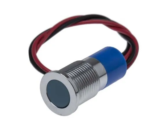 63-7717-87 RS PRO Blue Indicator, 24 V dc, 14mm Mounting Hole Size, Lead Wires Termination, IP67 703-8951