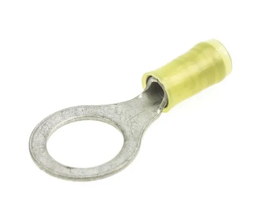 63-7557-56 TE Connectivity PIDG Series Insulated Crimp Ring Terminal, M12 Stud Size, 2.6mm² to 6.6mm² Wire Size, Yellow 323784