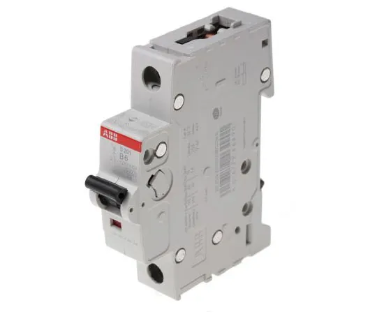 63-7581-98 ABB System M Pro S200 MCB Mini Circuit Breaker 1P, 6 A, 6 kA, Curve B 2CDS251001R0065 - S201B6