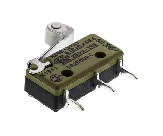 63-7567-10 NO/NC Roller Lever Microswitch, 6 A @ 250 V ac XCG8-S1-Z1
