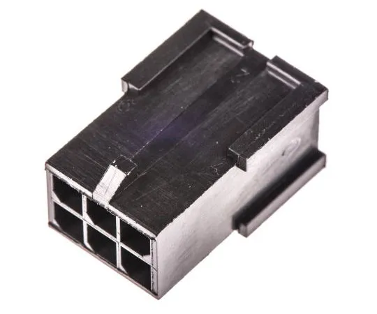 63-7677-43 TE Connectivity Micro MATE-N-LOK Male Connector Housing, 3mm Pitch, 6 Way, 2 Row 794616-6