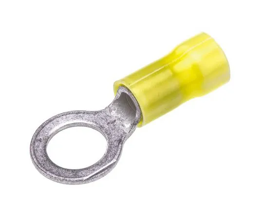 63-7681-48 TE Connectivity PLASTI-GRIP Series Insulated Crimp Ring Terminal, M8 Stud Size, 3mm² to 6mm² Wire Size, Yellow 160296