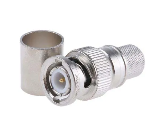63-7741-64　Telegartner Straight 50Ω Cable Mount BNC Connector, Plug, Nickel, Crimp Termination, RG213/U　J01000A0059