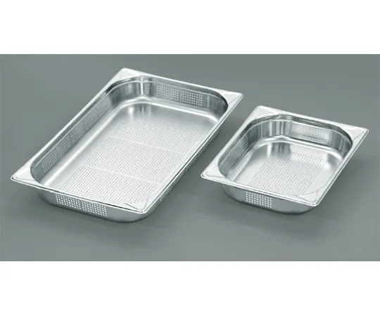 63-7112-59 EBM 18-8 Light-Hole Gastronome Pan Reinforced with Overlap Prevention 1/2 100 mm 8853001