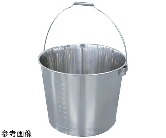 67-2417-39 18-8 Bucket with Scale (Press/Pipe Handle) Approx. 8 L SH-639BPH