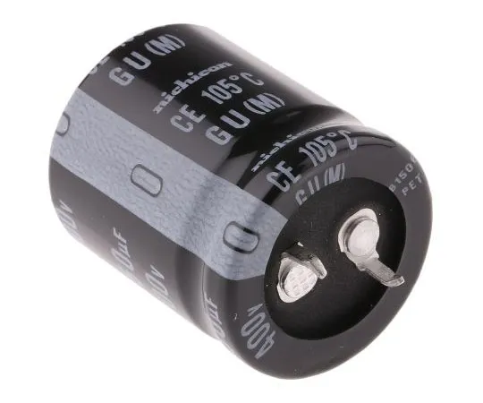 63-7605-86 Nichicon 150μF 400V dc Aluminium Electrolytic Capacitor, Through Hole 25 (Dia.) x 30mm +105°C 25mm 10mm LGU2G151MELA