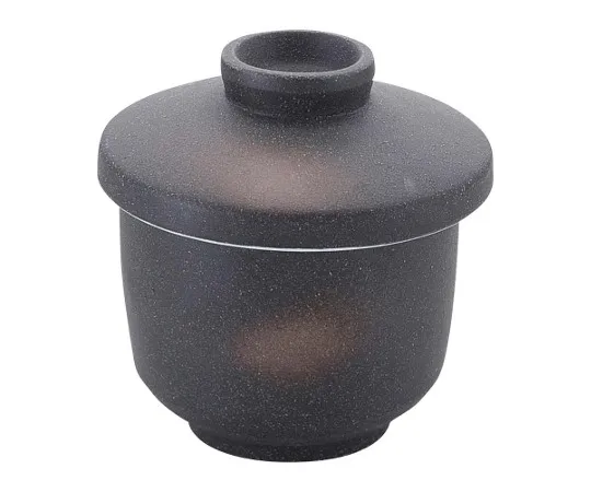 63-7196-37 Japanese Crockery Collection Black Iga Mushiwan 8181250