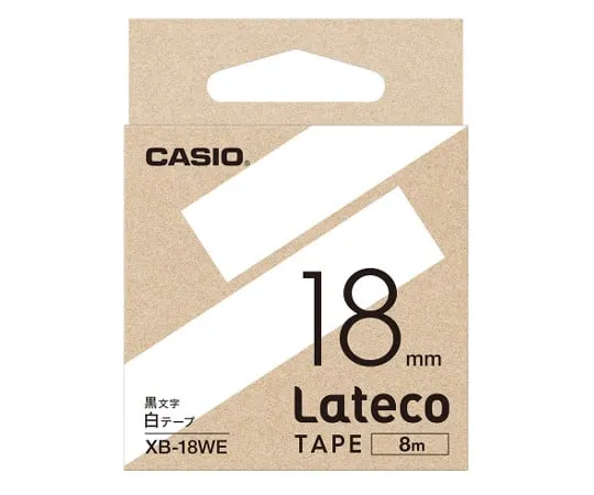 63-2741-47 Casio Lateco Refill Tape 18 mm Black on White XB-18WE