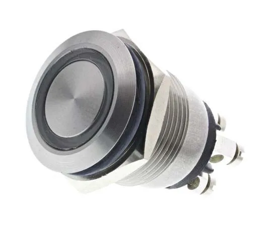 63-7730-38　Bulgin Single Pole Single Throw (SPST) Momentary Green/Blue LED Push Button Switch, IP66, 19.2 (Dia.)mm, Panel Mount,　MPI002/TERM/D5