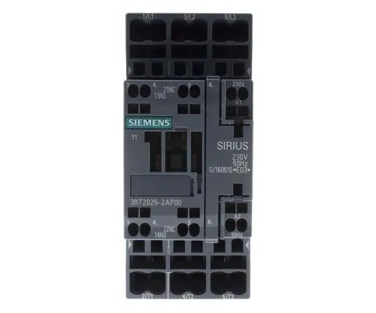 63-7721-70 Siemens 3 Pole Contactor, 16 A, 230 V ac Coil, SIRIUS Innovation, 3NO, 7.5 kW 3RT2025-2AP00
