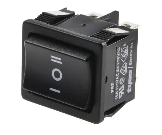 63-7588-17 TE Connectivity Double Pole Double Throw (DPDT), On-Off-(On) Rocker Switch Panel Mount 2-1634200-2
