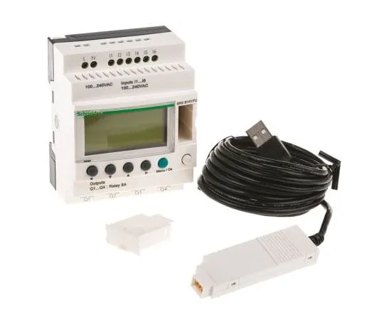 63-7565-40 Schneider Electric Zelio Logic 2 PLC CPU Computer Interface, 6 (Digital) Inputs, 4 (Relay) Outputs, 100 → 240 V SR3PACKFU