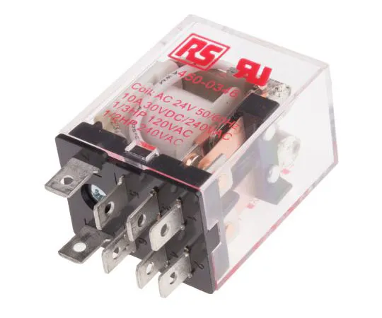 63-7551-67 RS PRO DPDT Non-Latching Relay Plug In, 24V ac Coil, 10A 450-0346