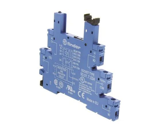 63-7660-27 Finder 5 Pin Relay Socket, 250V ac for *** with 34.81, 34.51 Series Relay 93.01.7.024