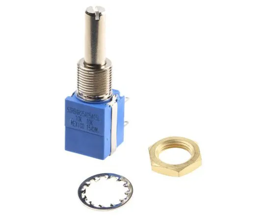 63-7609-68 Bourns 1 Gang Rotary Cermet Potentiometer with a 6 mm Dia. Shaft, 10kΩ, ±10%, 1W, Linear 53RBA-R25-A15/A15L 53RBA-R25-A15/A15L
