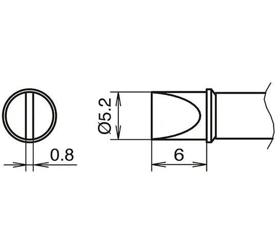 68-2220-59 Trowel Tip 5.2D Type 400°C For FX-1001 T31B-02D52