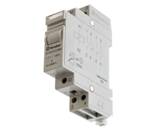 63-7600-53 DPST DIN Rail Latching Relay 16 A, 12V dc 20.23.9.012.0000