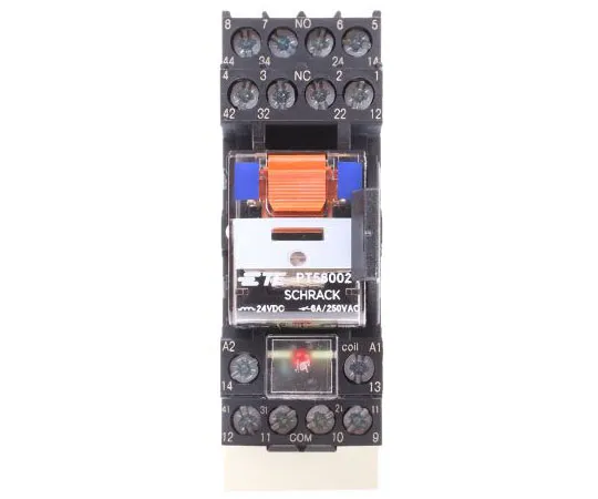 63-7586-71 TE ConnectivityPT 4PDT Non-Latching Relay DIN Rail, 24V dc Coil, 6A PT5S8LC4 6-1415075-1