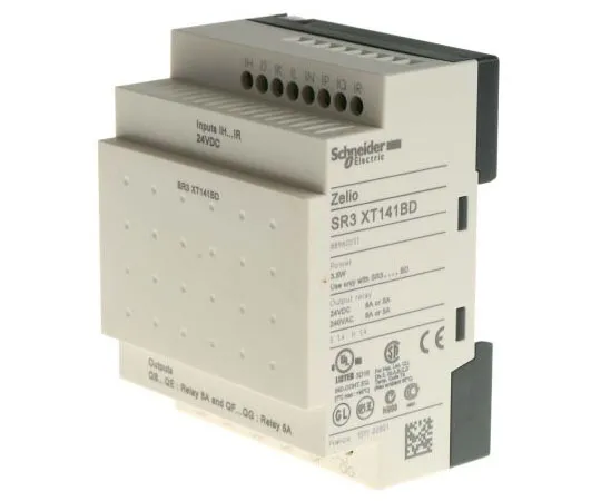 63-7565-33 Schneider Electric Zelio Expansion Module, 24 V dc Relay, 8 x Input, 6 x Output Without Display SR3XT141BD