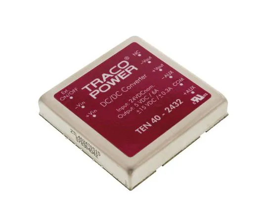63-7558-18 TRACOPOWER TEN 40 40W Isolated DC-DC Converter Through Hole, Voltage in 18 → 36 V dc, Voltage out 5/±15V dc TEN 40-2432