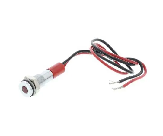 63-7708-69 RS PRO Red Indicator, 24 V dc, 6mm Mounting Hole Size, Lead Wires Termination, IP67 700-1823