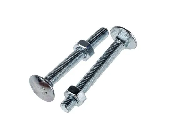 63-7601-95 Bright Zinc Plated Steel Coach Bolt, M8 x 65mm 512-1073
